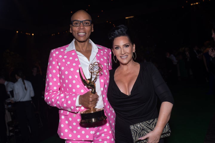 Ru and Michelle at the Creative Arts Emmy Awards