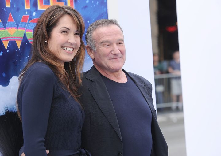 Susan Schneider and Robin Williams pictured in 2011.