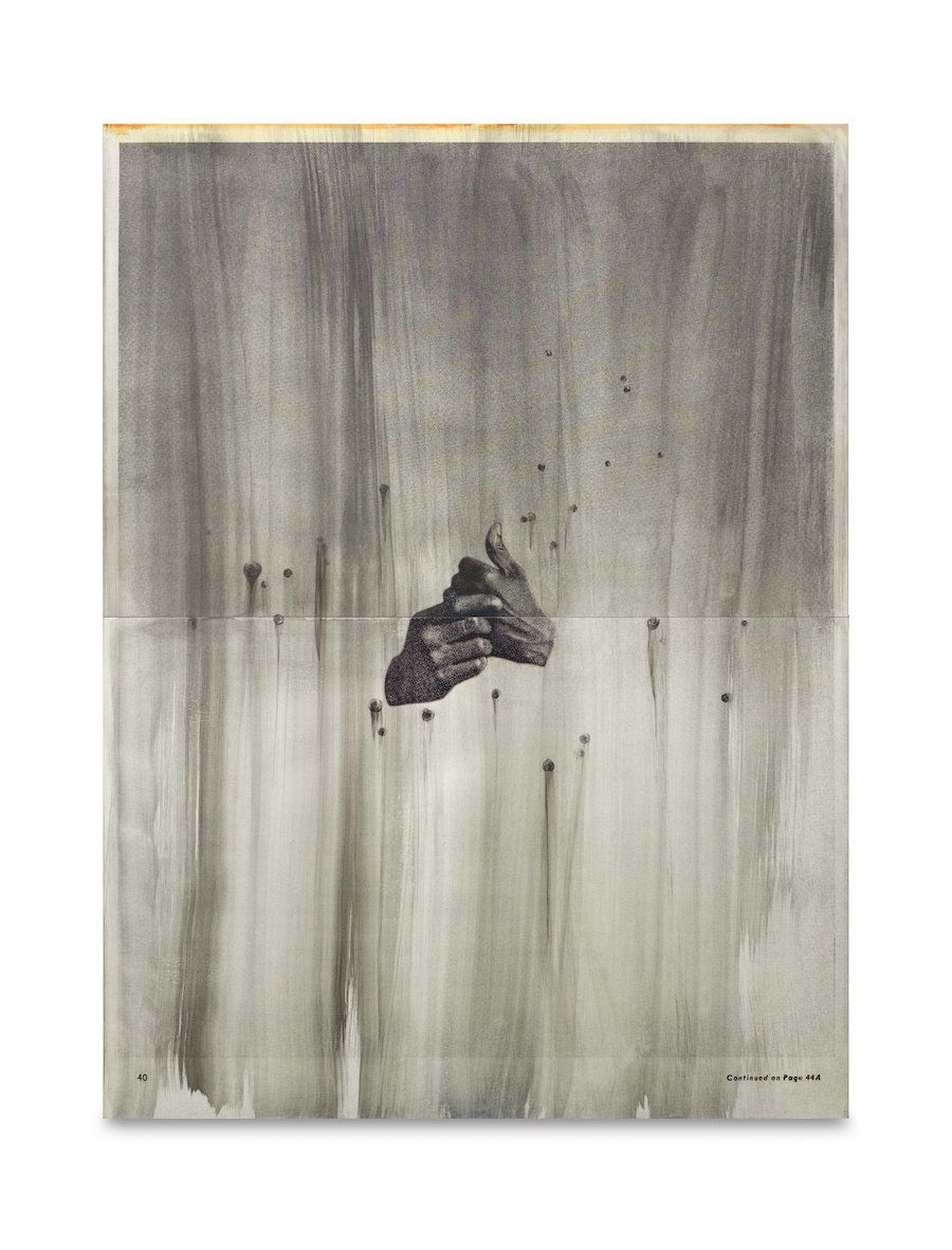 Lorna Simpson, "Hands," 2016, India ink and screenprint on Claybord