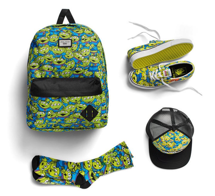 Vans toy story shop alien backpack uk