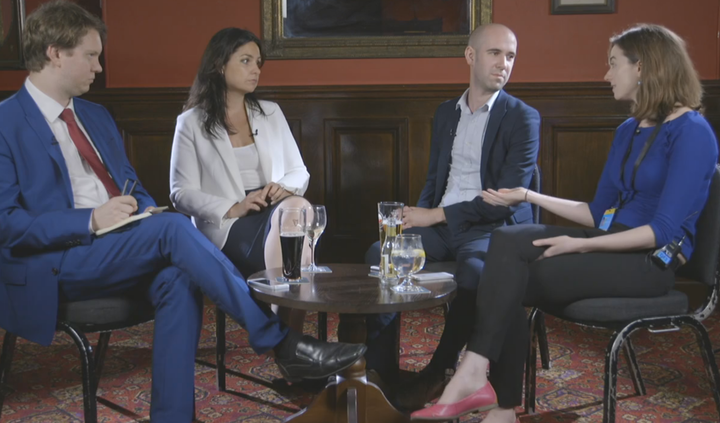 Hedi Allen (second left) with the HuffPost UK Politics team