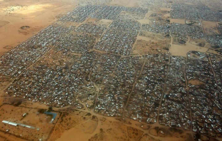 Aerial photo of Somali Refugee (Dabaab) Camp in Kenya
