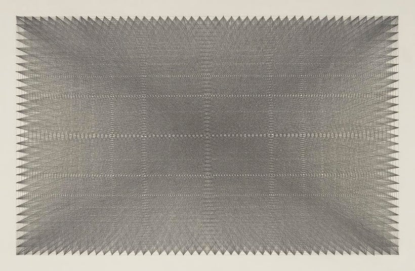 CROSSING 22 x 30 Graphite on gray paper