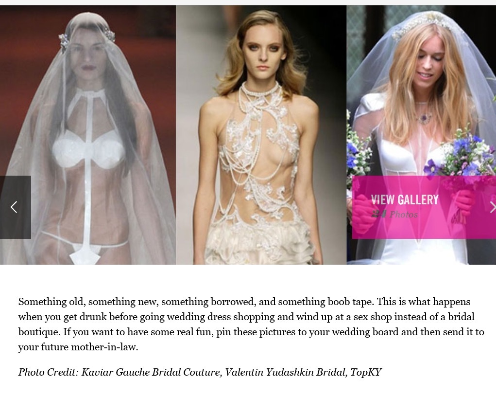 Drawing the Line Between Sexy and Slutty Wedding Gowns HuffPost Contributor photo