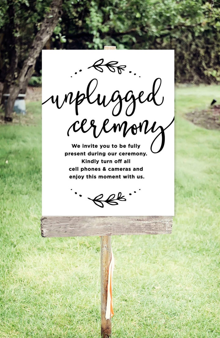 unplugged wedding