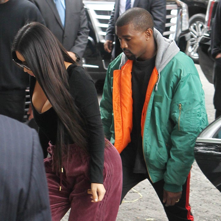 <strong>Kim and Kanye arrive at their New York apartment.</strong>