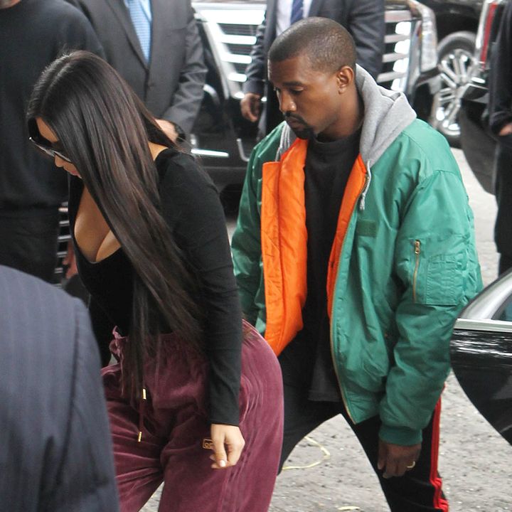 Kim and Kanye arrive at their New York apartment.
