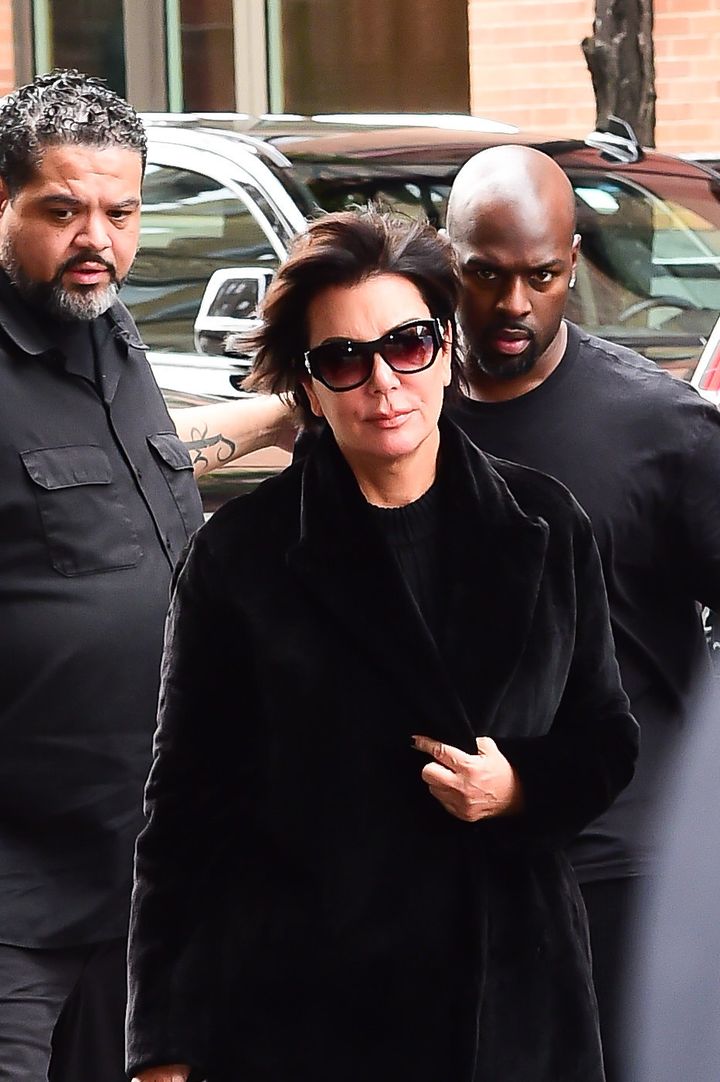 <strong>Kris Jenner joined Kim and Kanye at their apartment.</strong>