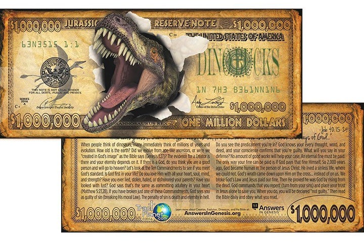These fake $1 million bills warn of all the different things that could send you to Hell -- and one evangelical gro