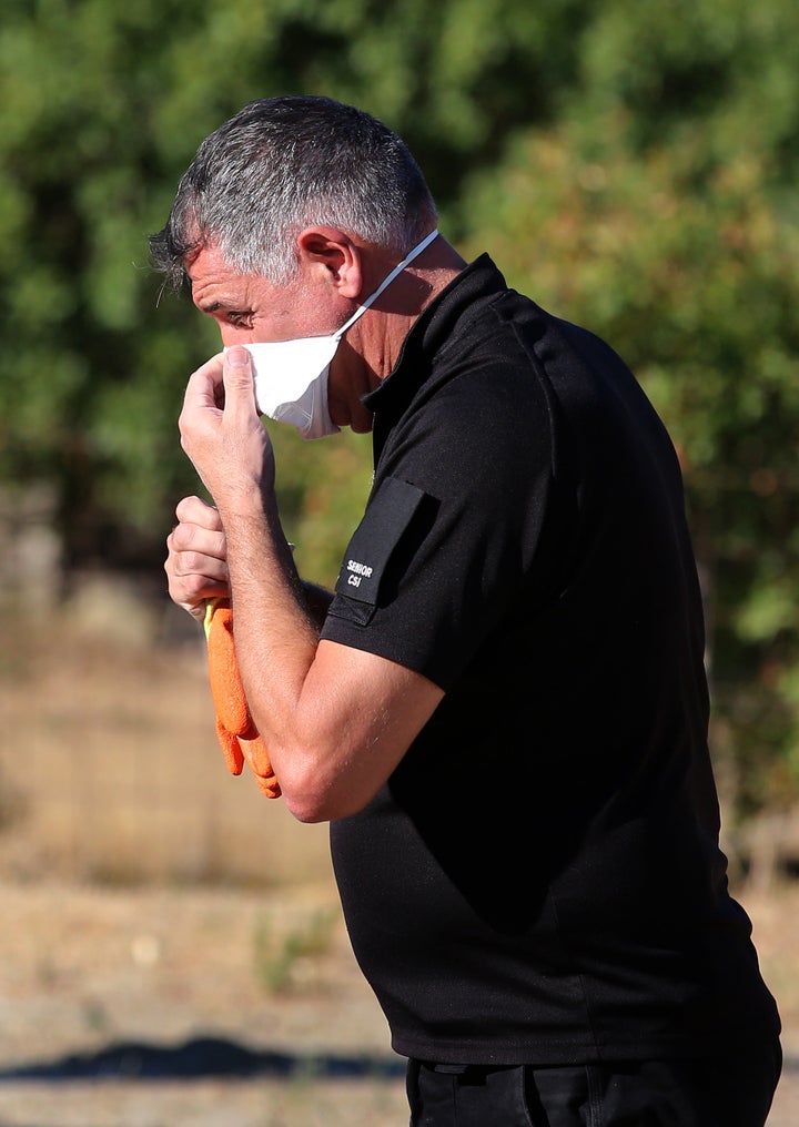 <strong>An officer at the excavation site </strong>