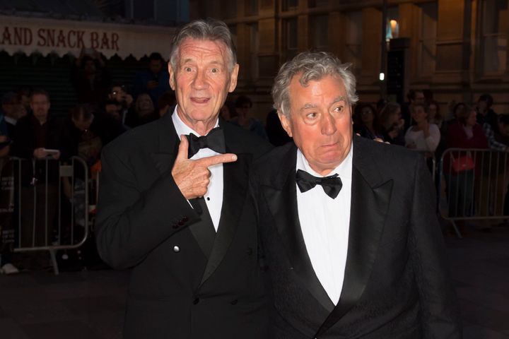 <strong>Michael Palin with Terry Jones in Cardiff at the weekend</strong>