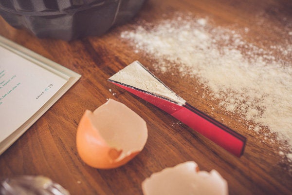 The polygon measuring spoon at work.