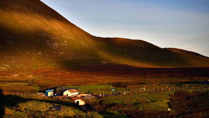 A view of the water supply hut on Island of Foula.