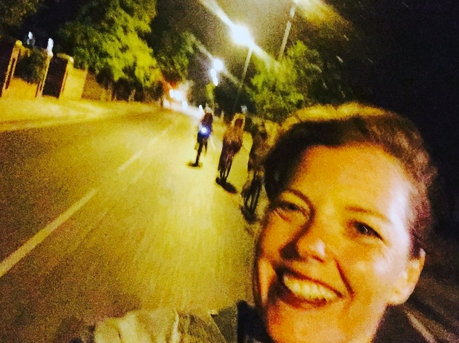 <strong>Carmen Greenway died following a bicycle crash in London moments after she took a smiling selfie.</strong>