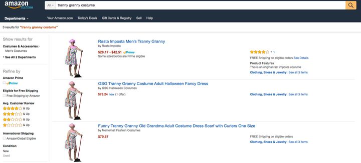 Halloween Costume 'Tranny Granny' Taken Off Walmart Website