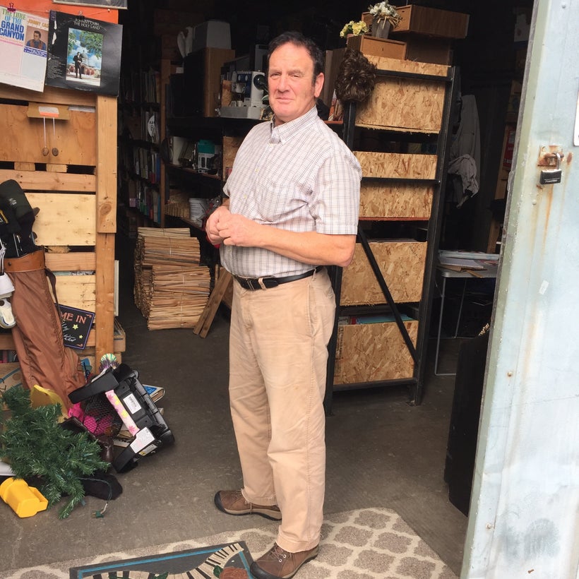 Richard Moore in his Gearhart warehouse