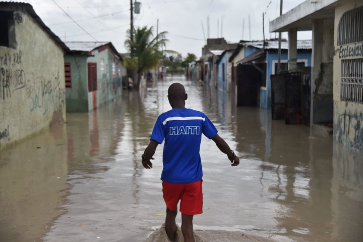 The hurricane caused wide-spread flooding in Haiti.