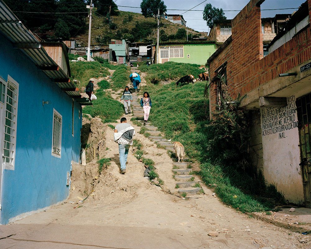 The community of Usme, on the outskirts of Bogota, is a new home to families who have fled from violence in other parts of the country, seeking the relative safety of Bogota. Many still struggle to find peace and stability.