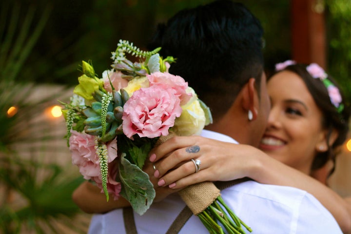 The bride said the wedding was "absolutely beautiful."