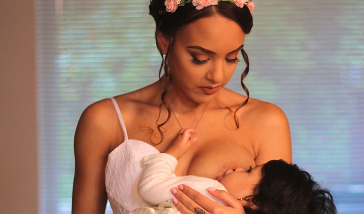 Bride Emma Coleman reminds us that breastfeeding is a full-time job.