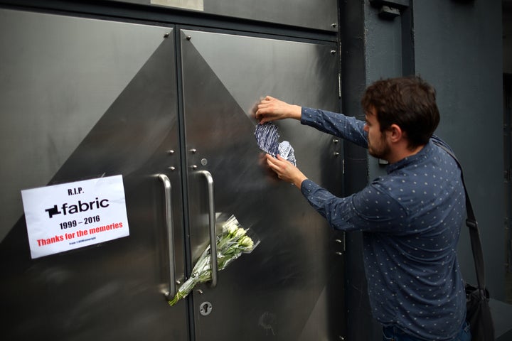 <strong>Messages of support are left at the club</strong>