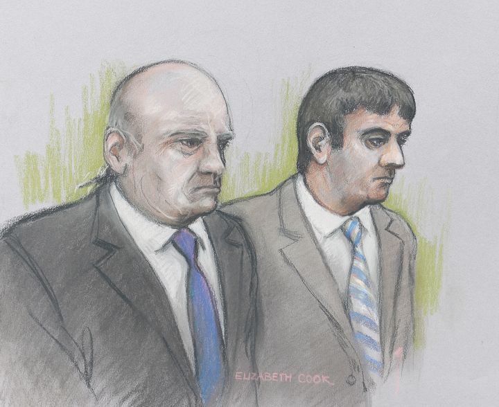 Mazher Mahmood (right) and his driver Alan Smith have been found guilty of tampering with evidence.