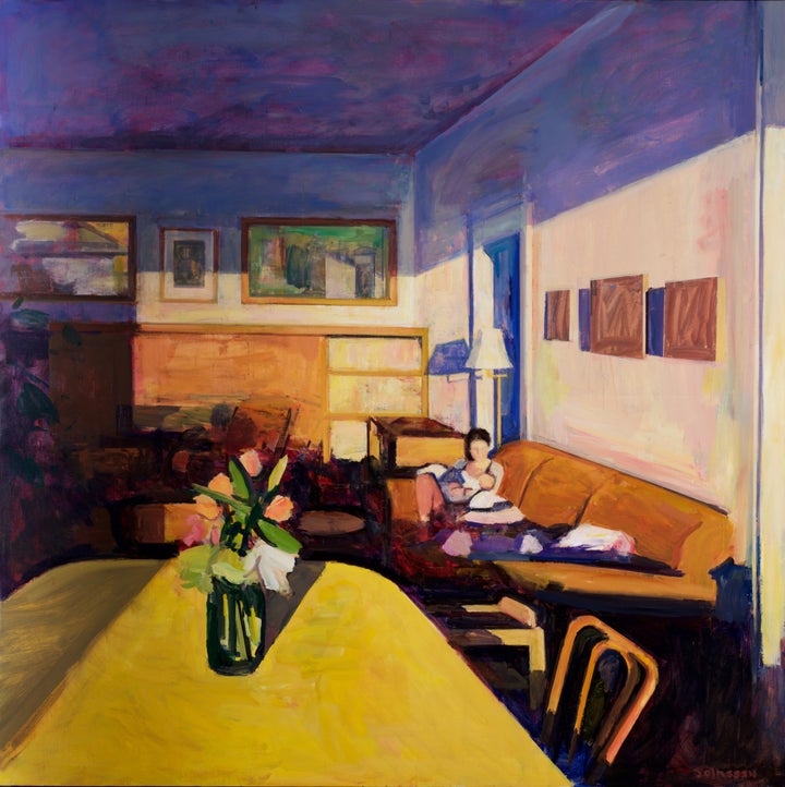 Sunrise Interior, Oil On Linen, 68 in x 68 in.