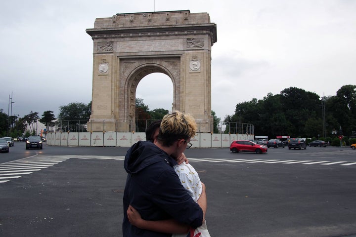 Bucharest's Triumph Arch. Bucharest Pride starts here every year. But, except for that one day, this spot is as heteronormative as the rest of the city. 