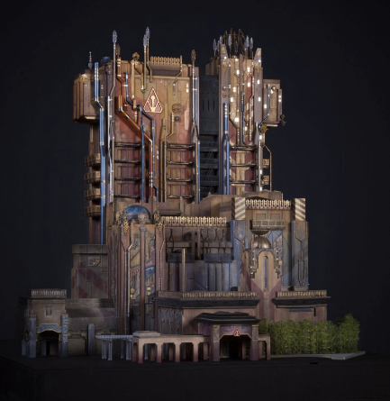 Oil refineries and power plants inspired the design for the new Guardians of the Galaxy ride.