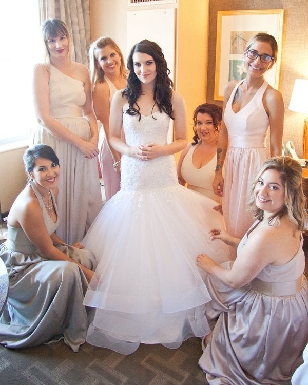 Ashley looked like a real-life Princess in her Alfred Angelo gown.