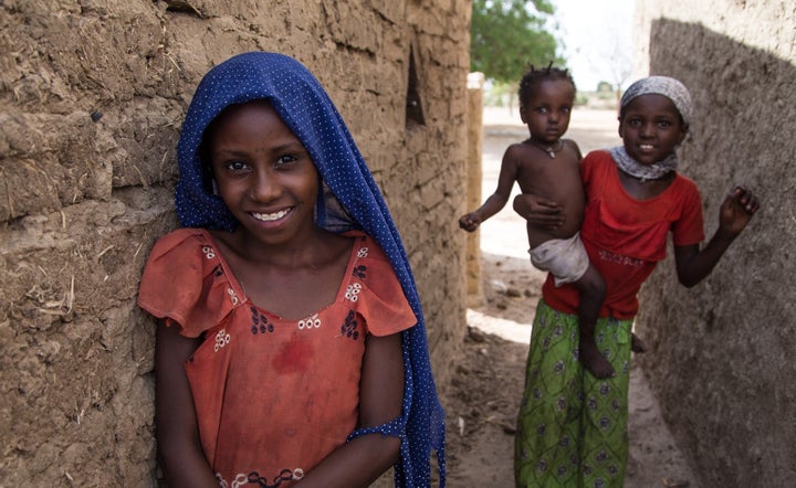 Kids seen in a street alley in N'djamena, Chad, on June 22, 2015. One of the main problems faced by children is pov