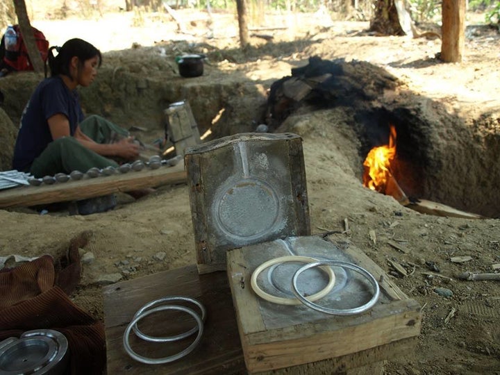 Artisans make bracelets, cufflinks, necklaces and other types of jewelry out of bomb scraps.