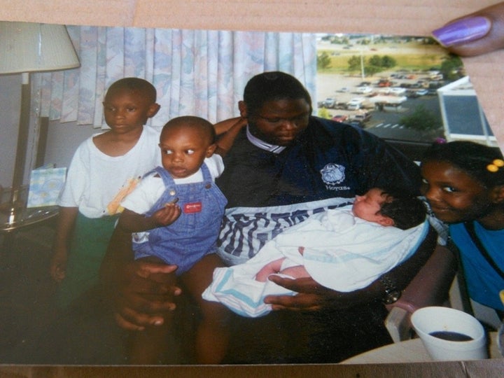 Michael Sabbie with his four children.