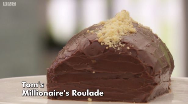 Just not up to scratch - Tom's millionaire's roulade didn't have quite the look the judges were after