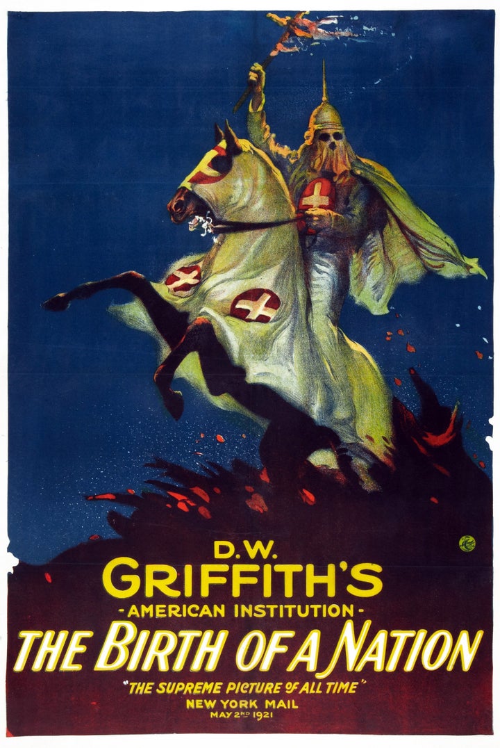 A movie poster for D.W. Griffith's "The Birth of a Nation." 