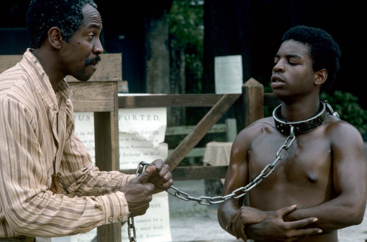 A still from "Roots" starring Levar Burton as Kunta Kinte. 