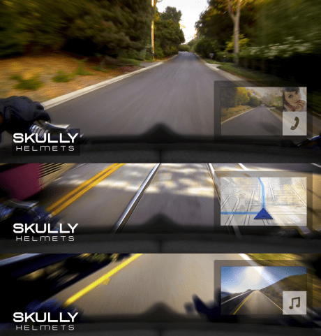 You can make a phone call and listen to music en-route with your SKULLY helmet