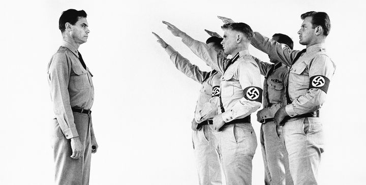 George Lincoln Rockwell, commander of the American Nazi Party, Arlington, Virginia