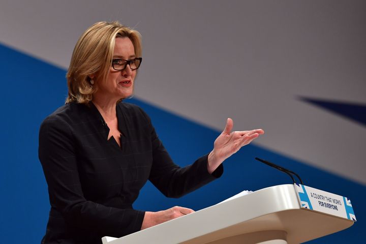 Amber Rudd announced her policy to 'name and shame' companies at the Conservative conference