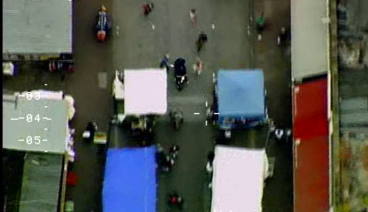 <strong>Hutson was pursued by the police helicopter through Ridley Road Market in Dalston</strong>