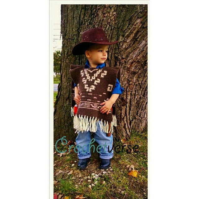 Pokorny's son, Jake, rocked a crocheted version of Clint Eastwood's poncho in "The Good, the Bad and the Ugly."