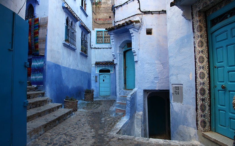 The blue-washed walls of Chefchaouen, Morocco