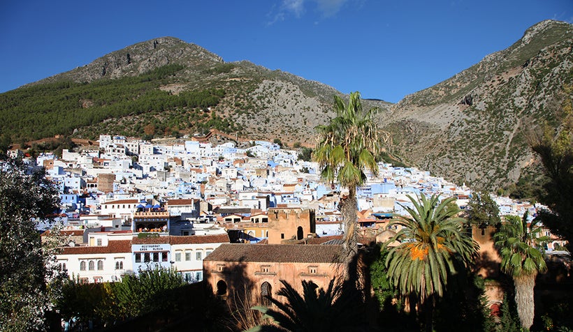 Chefchaouen is nestled in the Rif Mountains
