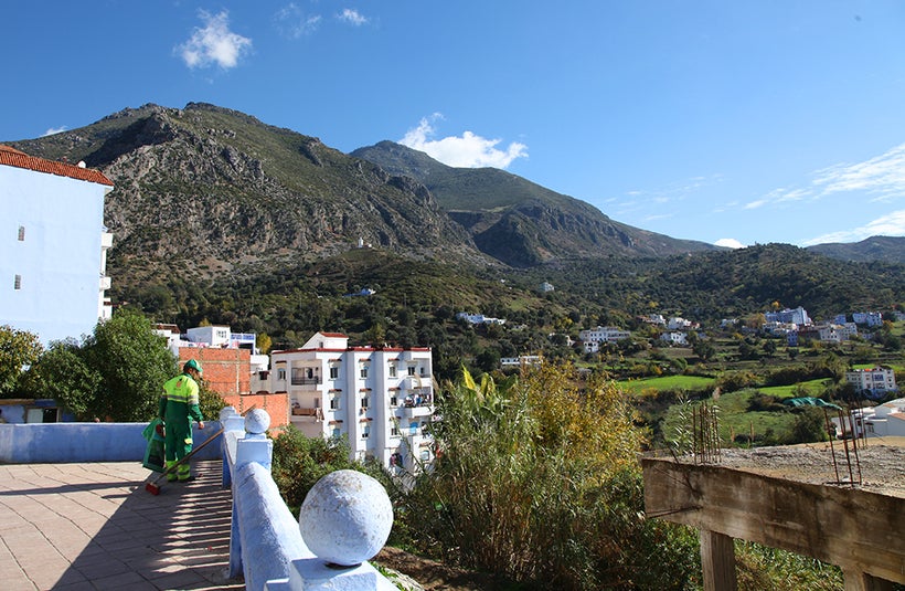 View of the Rif mountains from the edge of the city