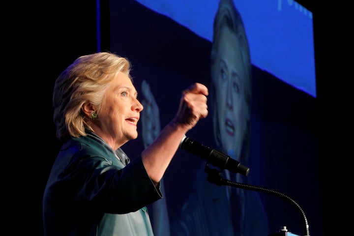 U.S. Democratic presidential nominee Hillary Clinton speaks at a Women for Hillary campaign finance event in Washington, DC, U.S. October 5, 2016.