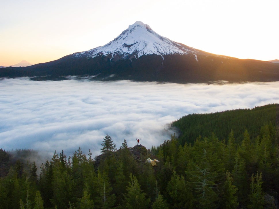 Photographer Andrew Studer in Mount Hood, Washington.