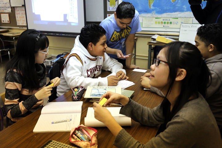 Around 15 percent of New York City public school students are Asian, 27.1 percent are black, 40.5 percent are Latino and 14.8 percent are white, according to the New York City Department of Education.