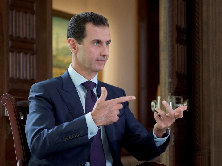 Syria's President Bashar al-Assad speaks during an interview with Denmark's TV 2, in this handout picture provided by SANA on October 6, 2016.