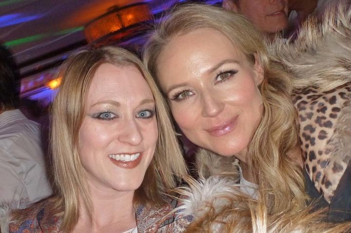 Caitlin Stolley with singer Jewel at 2015 Telluride AIDS benefit in Colorado. 