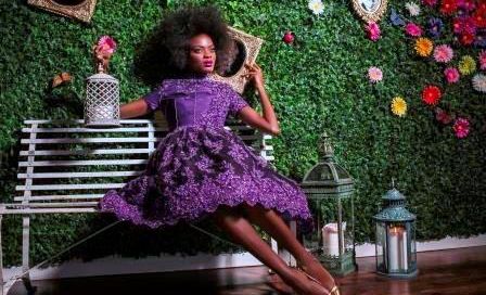 “Purple Orchid” dress to benefit Nashville charity End Slavery Tennessee. 